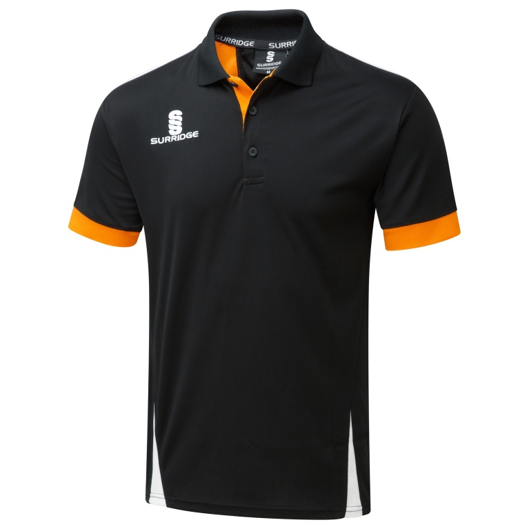 Blade Polo Shirt : Black / Orange / White